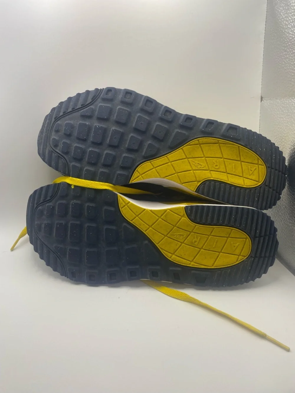 Nike Yellow and Black Air Max Athletic Michigan Sneakers
